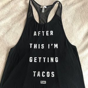 PINK- Black tank - medium